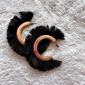 Black and gold earrings